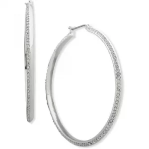 Image of Large Pave Hoop Pierced Ears Earrings