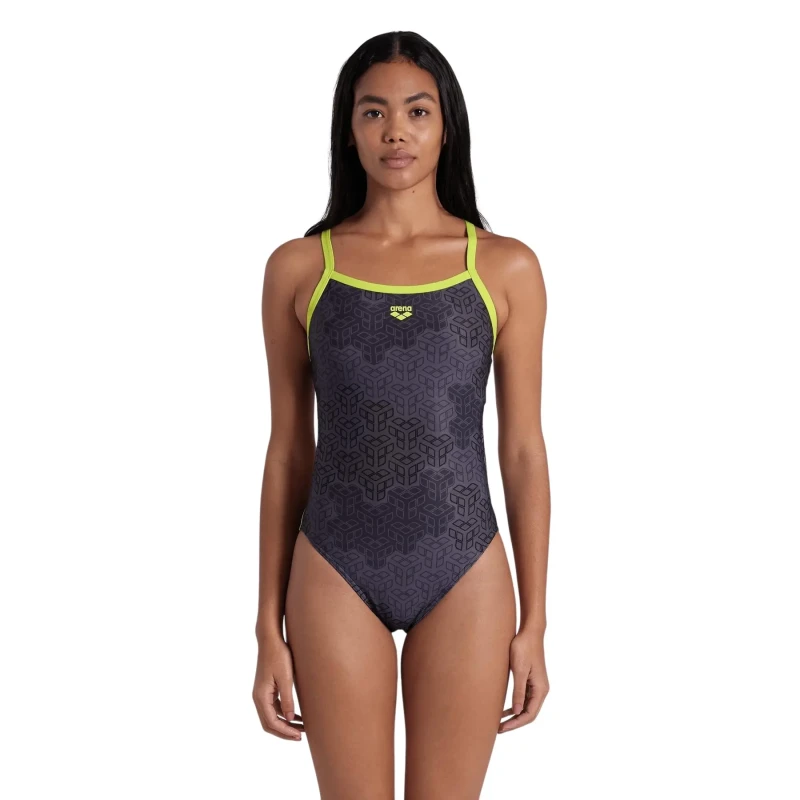 Image of Womens 1 Piece swimsuit Arena Kikko Challe Vert Female 40