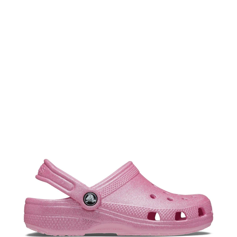 Image of Crocs pink classic glitter clog Girls Junior sandals Pink UK 12 (EU 30)