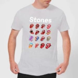 Image of Rolling Stones No Filter Tongue Evolution Mens T-Shirt - Grey - M