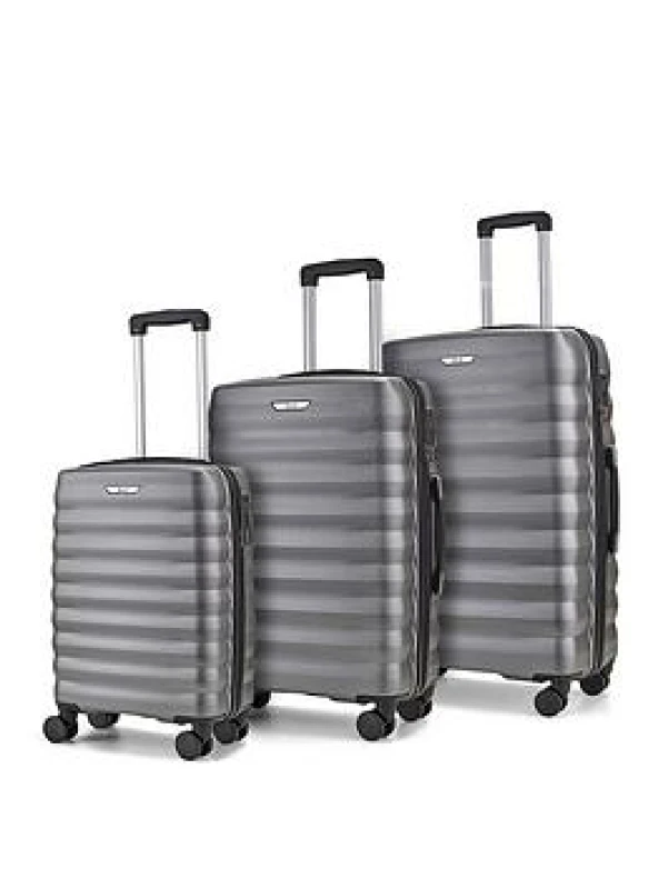 Image of Rock Luggage Berlin VXP4R Hardshell Charcoal Suitcase 3Pcs Set