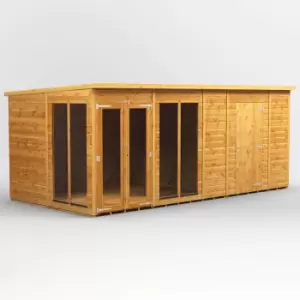 Image of 16X8 Power Pent Summerhouse Combi Including 6ft Side Store