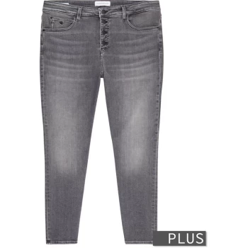 Image of Calvin Klein Jeans High Rise Skinny Jeans - Denim Grey
