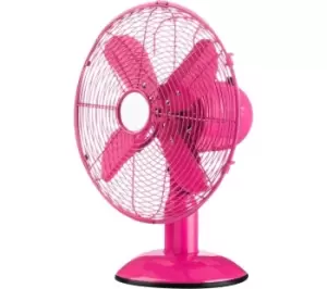 Image of INTERIORS by Premier Portable 12" Desk Fan - Hot Pink
