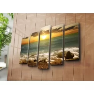 Image of 5PATK-183 Multicolor Decorative Canvas Painting (5 Pieces)