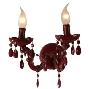 Image of Linea Verdace Marie Candle Wall Light Red
