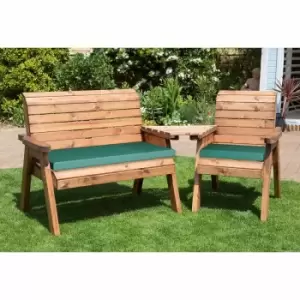 Image of Charles Taylor Three Seat Angled Companion Set with Cushions, Green