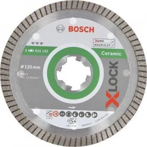 Image of Bosch X-LOCK diamond cut-off order for ceramic extra clean Turbo 125mm Bosch Accessories 2608615132 Diameter 125mm