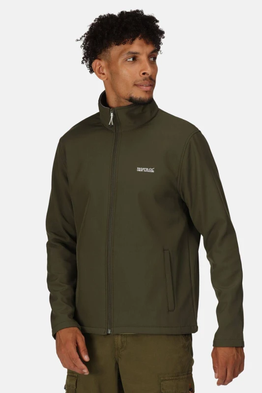 Image of Regatta Mens Cera V Softshell Jacket in Dark Olive Size: Small Dark Olive Male S