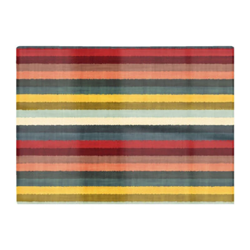 Image of Warren Reed Designer Multicolour Striped Brish Pattern Glass Chopping Board
