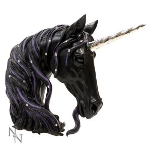 Image of Jewelled Midnight Unicorn Bust 31cm