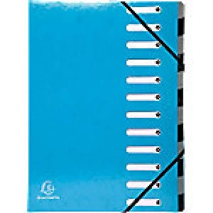 Image of Exacompta Elasticated Folder Iderama A4 Turquoise Pressboard