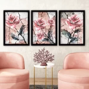 Image of 3SC66 Multicolor Decorative Framed Painting (3 Pieces)