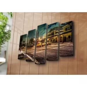 Image of 5PATK-177 Multicolor Decorative Canvas Painting (5 Pieces)