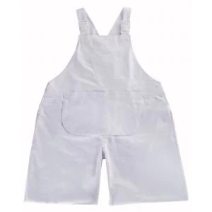 Image of BQ White Bib brace Large