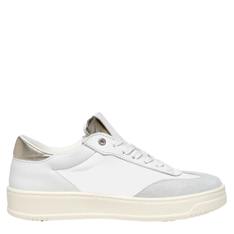 Image of Valentino Womens ValS Saturno Low-Top Trainers White/Gold female 3 (36)
