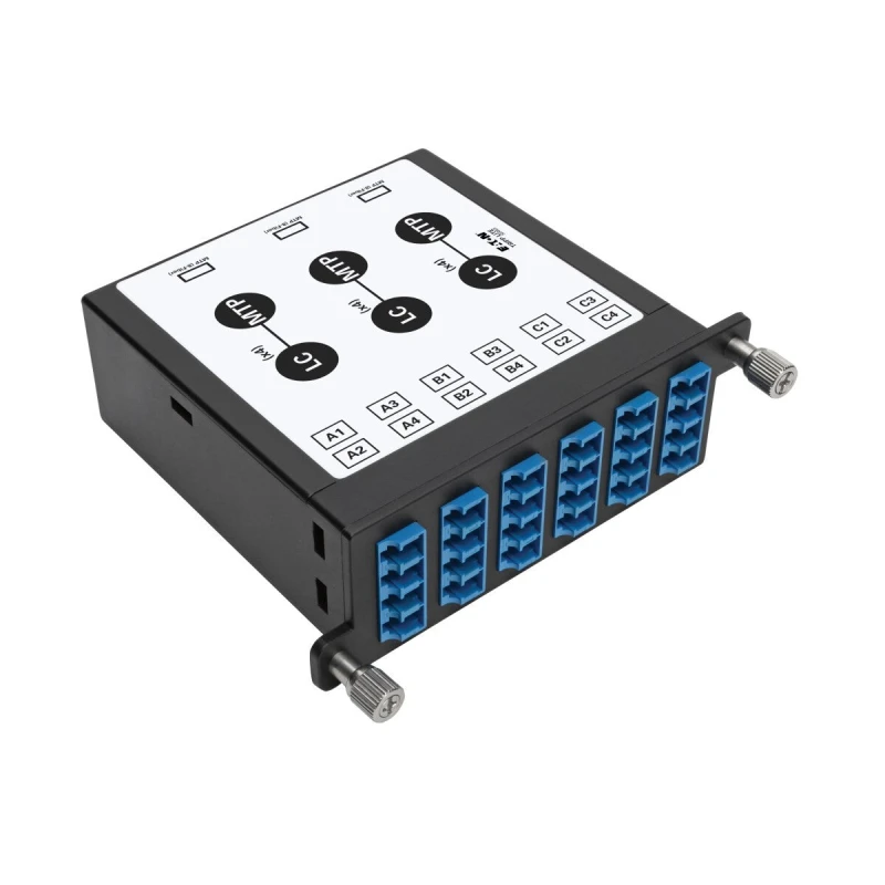 Image of Tripp Lite Tripp Lite N484-3M8L12S 40/100Gb Singlemode Fiber Breakout Cassette, 40GB to 4 x 10Gb, 100GB to 4 x 25Gb, (x3) 8-Fiber MTP/MPO (APC) to (x1