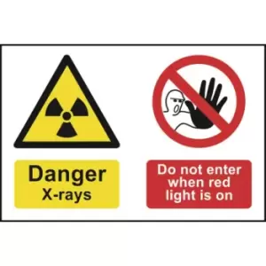 Image of Danger X-rays Do Not Enter When Red Light Is On - PVC (300 X 200MM)