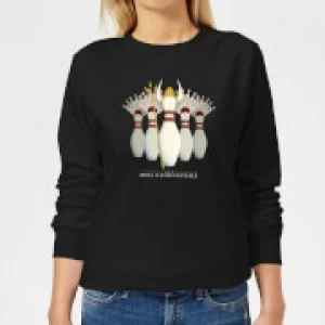 Image of The Big Lebowski Pin Girls Womens Sweatshirt - Black - S