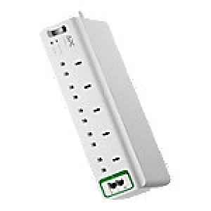 Image of APC SurgeArrest Essential Phone Protection 5 Outlets 1.83m White