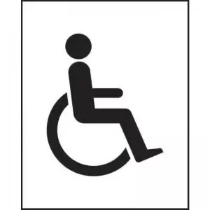 Image of Disabled Symbol&rsquo; Sign; Non-Adhesive Rigid 1mm PVC Board;