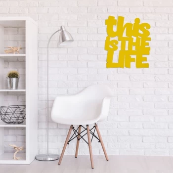 Image of Life - Yellow Yellow Decorative Wooden Wall Accessory