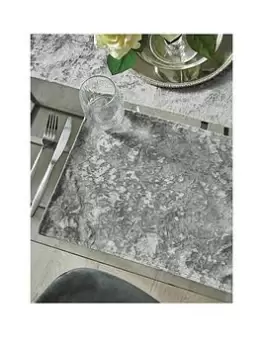 Image of Catherine Lansfield Crushed Velvet Set Of 2 Placemats