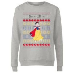 Image of Disney Classic Snow White Womens Christmas Sweatshirt - Grey - M