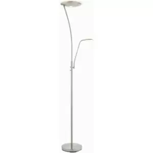 Image of Loops - Mother & Child Lamp Satin Chrome & Frosted Plastic 18W LED & 6W led