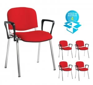 Image of Taurus Meeting Room Stackable Room Box of 4 With Chrome Frame and f