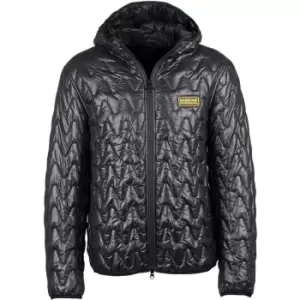 Image of Barbour International Wave Hooded Quilted Jacket - Black