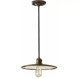 Image of 1 Bulb Ceiling Pendant Light Fitting Astral Bronze LED E27 60W Bulb