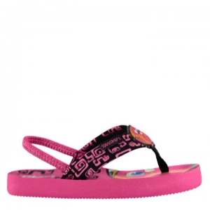Image of Skechers Waterlilly Flip Flops Infant Girls - Black/Pink