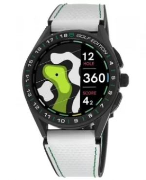 Image of Tag Heuer Connected Modular 45 Golf Edition Digital Dial White Rubber Strap Mens Watch SBG8A82.EB0206 SBG8A82.EB0206