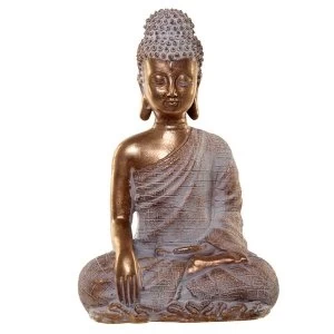 Image of Gold and White Enlightenment Thai Buddha Figurine