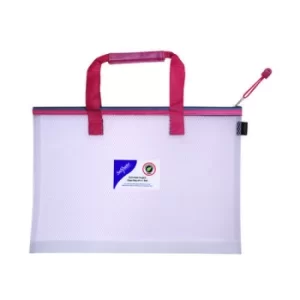 Image of Snopake EVA Mesh High Capacity Project Zippa Bag A3 480x350mm Red 15876