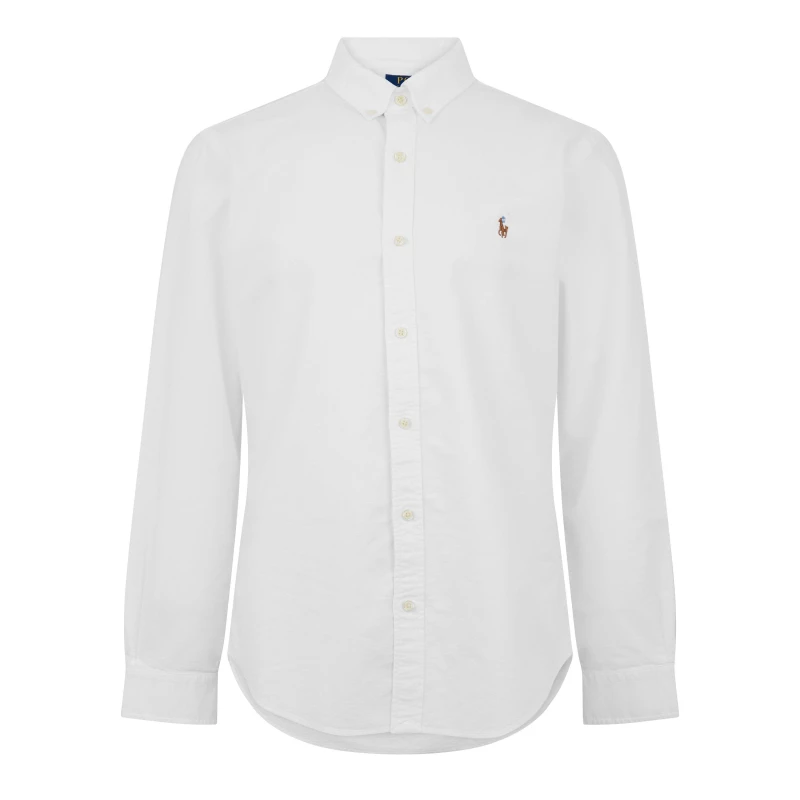 Image of Polo Ralph Lauren Oxford Cotton Shirt - M White Shirts male 710549084006 M