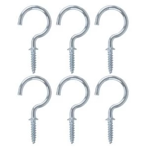Image of BQ Zinc Effect Metal Cup Hook Pack of 6