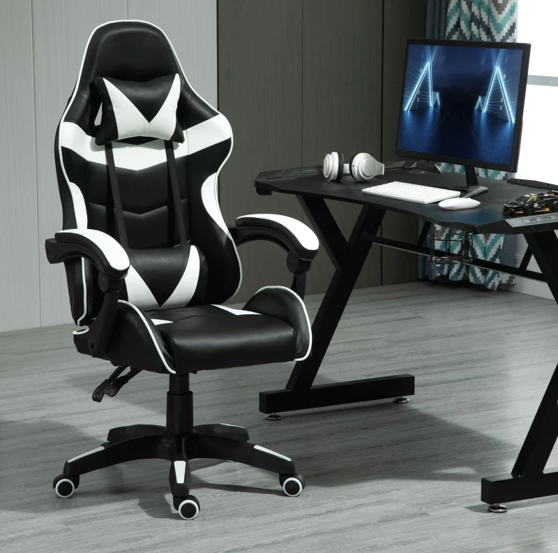 Image of MCC Direct Gaming Chair Computer Chair with Tilt and Swivel function Office Chair A White