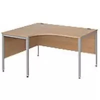 Image of Dams International Left Hand Ergonomic Desk MB14ELSB 1,400 x 1,200 x 725 mm