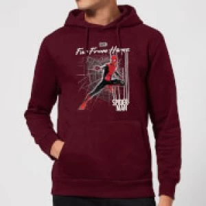 Image of Spider-Man Far From Home Web Tech Hoodie - Burgundy - L
