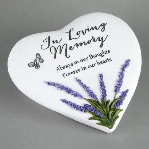 Image of Thoughts Of You Heart Stone / Lavender - Loving Memory