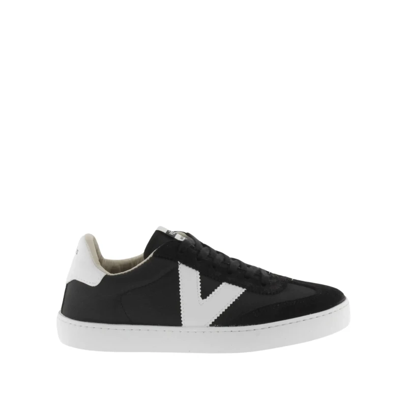 Image of Victoria Monochrome berlin split leather and nylon sneakers Victoria Noir Unisex 37