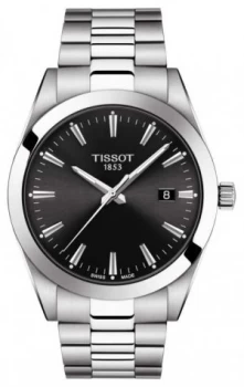 Image of Tissot Gentleman Stainless Steel Bracelet Black Dial Watch