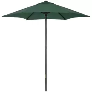 Image of Outsunny 1.96m Parasol Patio Umbrella, Outdoor Sun Shade with 6 Sturdy Ribs for Balcony, Bench, Garden, Green
