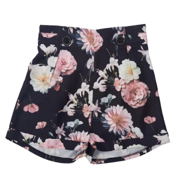 Image of Firetrap Crepe Shorts Junior Girls - Black Floral