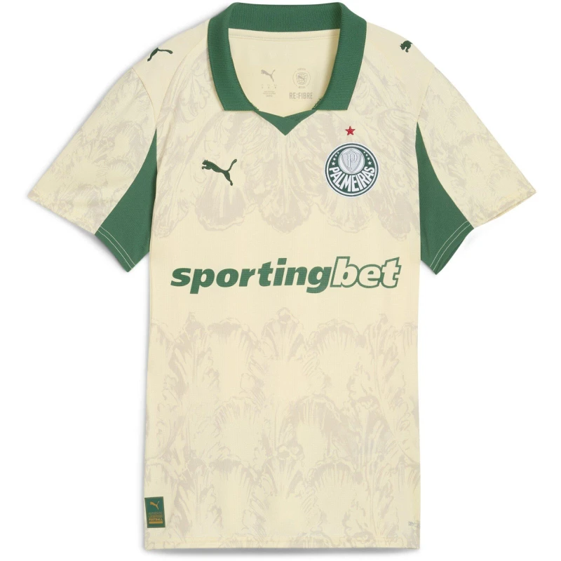 Image of Puma x KidsSuper Palmeiras Goalkeeper Shirt 2025 2026 Womens Vanilla female 8 (XS)