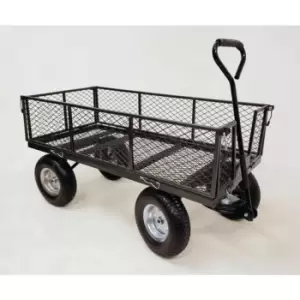 Image of Slingsby Mesh Platform Truck, Sides & Ends, 1290 x 670 x 520/1030MM, Pneumatic T