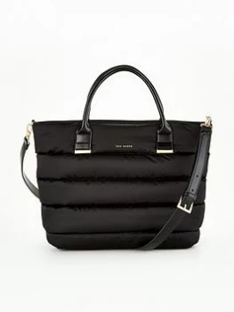 Image of Ted Baker Large Quilted Tote - Black, Women