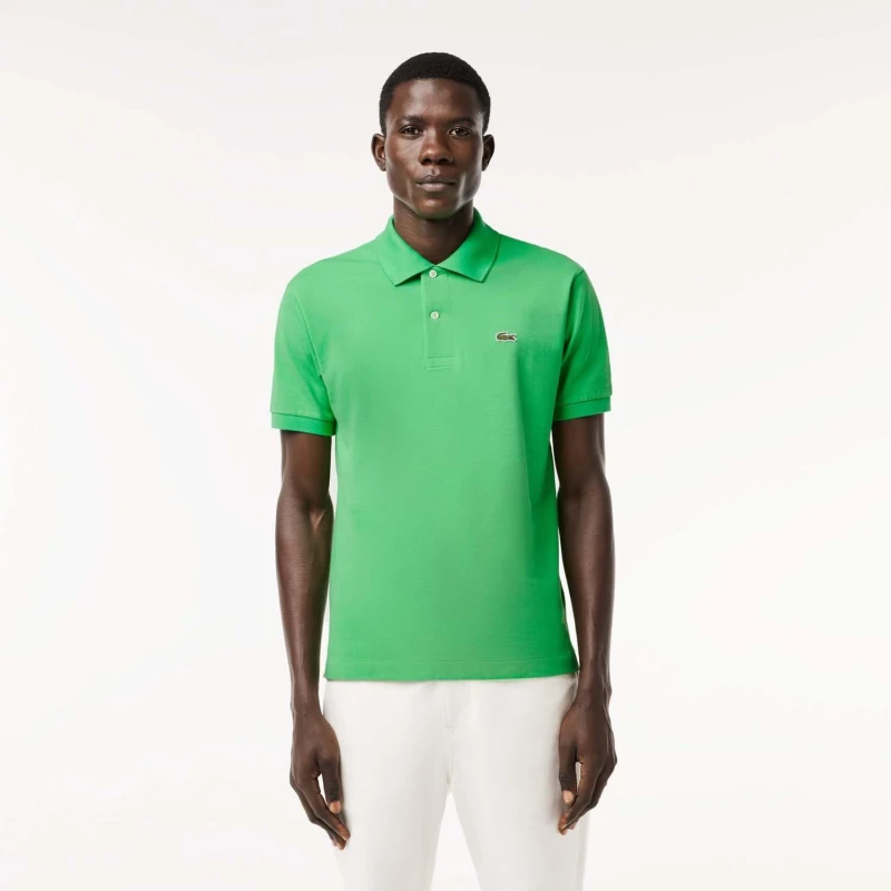 Image of Lacoste Classic-Fit Originals Piqu Polo Shirt - Green Green S
